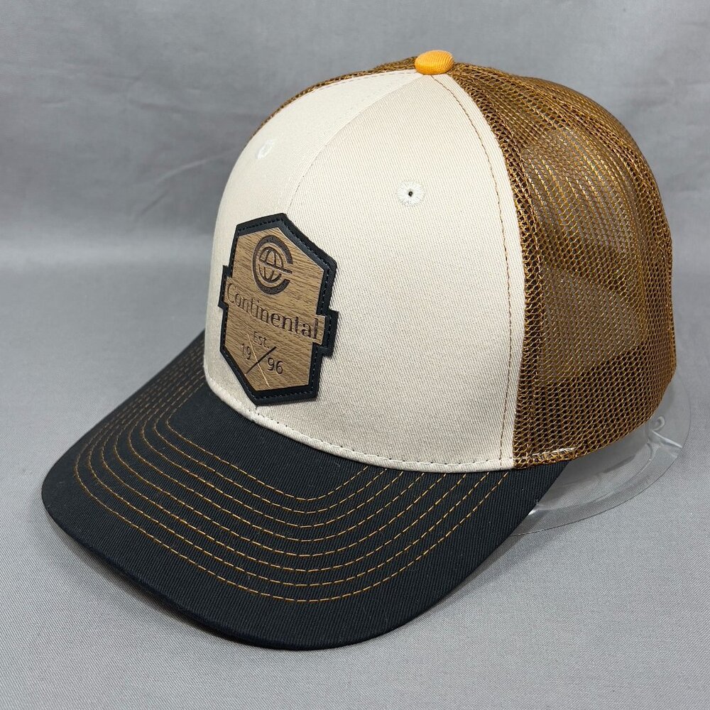 Continental Headwear Snapback Hat Cap Black Trucker Mesh Patch Adjustable Mens